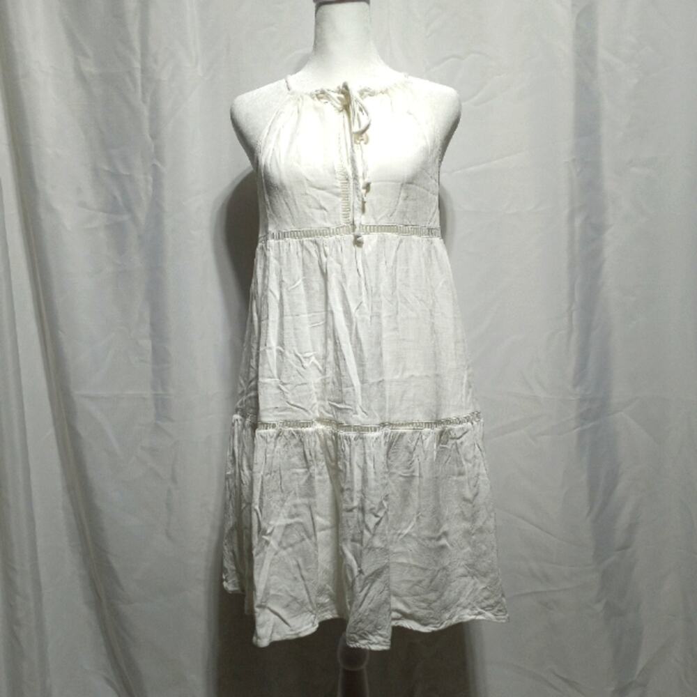 Cupshe White Halter Swim Cover Up Dress Size Medium